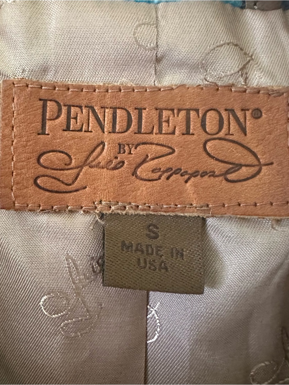 Pendleton Turquoise Blue & Rust Aztec Blazer - Picture 4 of 7